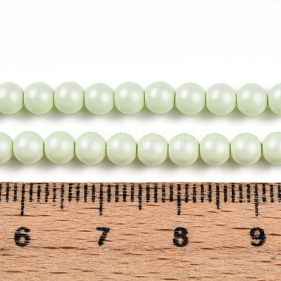 Baking Paint Pearlized Glass Pearl Bead Strands HY-N002-4mm-B02-1