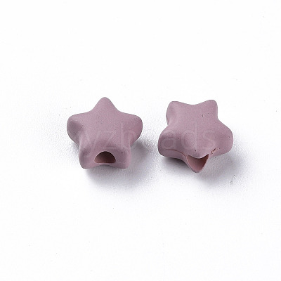Spray Painted Acrylic Beads X-MACR-S373-45-O03-1