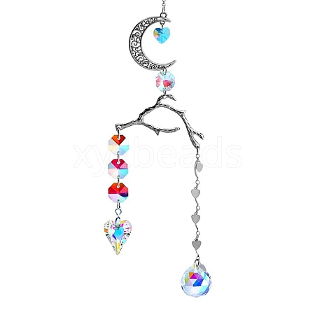 Alloy Moon & Branches Hanging Ornaments PW-WG23D97-01-1