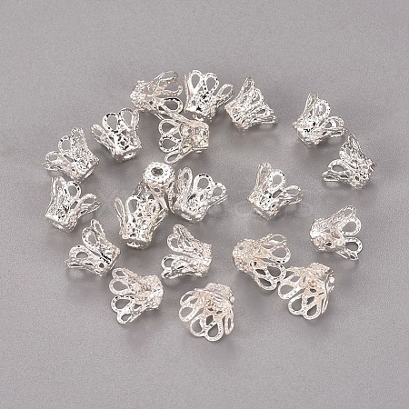 Plated Iron Bell Filigree Bead Caps IFIN-S696-46S-1-1