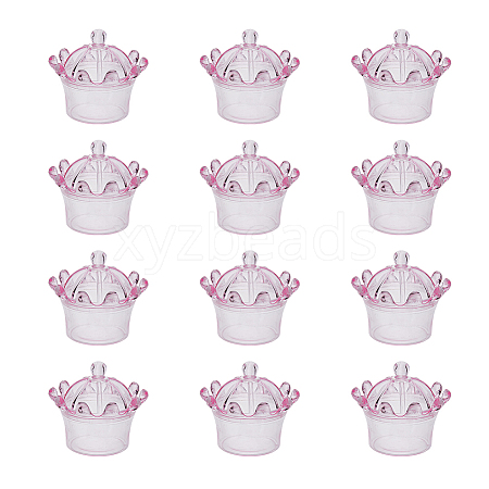 Crown Shaped Plastic Candy Box AJEW-WH0033-08C-1