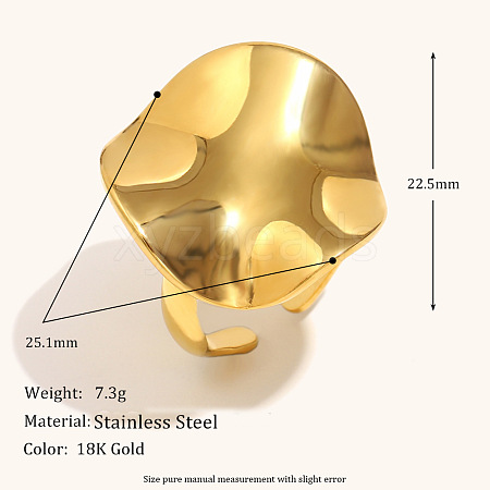 304 Stainless Steel and Enamel Cuff Rings FS-WGFF68F-05-1