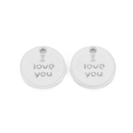 Spray Painted Alloy Charms for Valentine's Day PALLOY-Q433-027H-RS-1