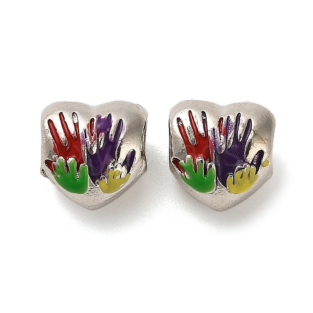 Alloy Enamel European Beads FIND-Q115-07P-1