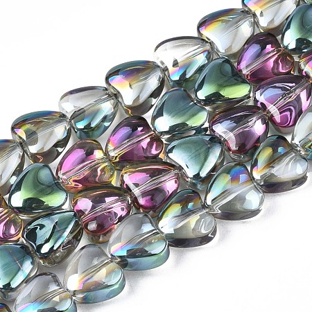 Electroplate Glass Beads Strands EGLA-S188-13-C04-1