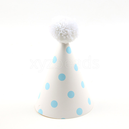 Paper Pompon Party Hats AJEW-WH0223-07B-1