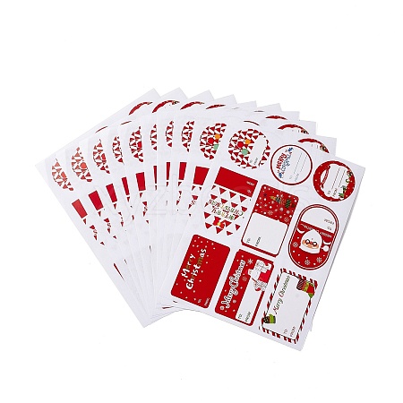 Christmas Mixed Shapes with Word Merry Christmas Writable Stickers DIY-G061-16-1
