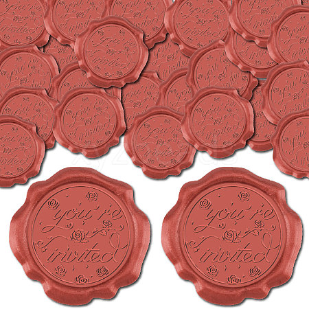 CRASPIRE 50Pcs Adhesive Wax Seal Stickers DIY-CP0010-53A-1