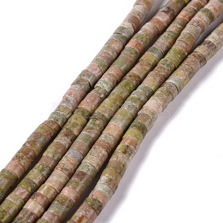 Natural Unakite Beads Strands G-C240-05-1