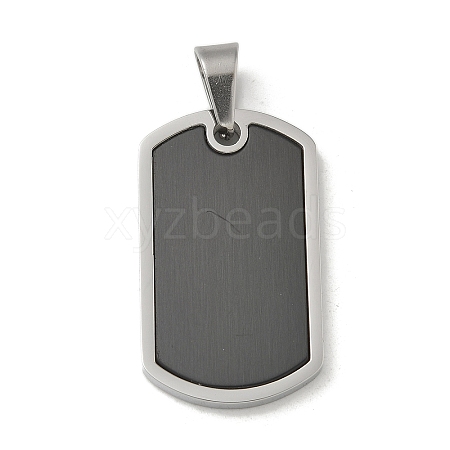 304 Stainless Steel Stamping Blank Tag Pendants STAS-G346-20EBP-1