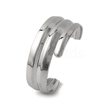 304 Stainless Steel Cuff Bangles for Women BJEW-B104-12P-1