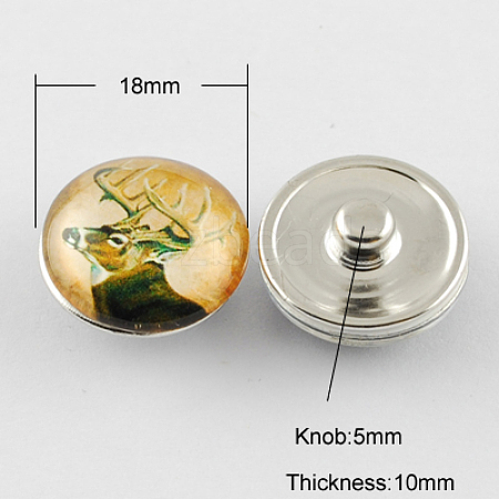 Brass Jewelry Snap Buttons GLAA-S029-29-1