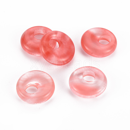 Cherry Quartz Glass Pendants G-T122-67M-1