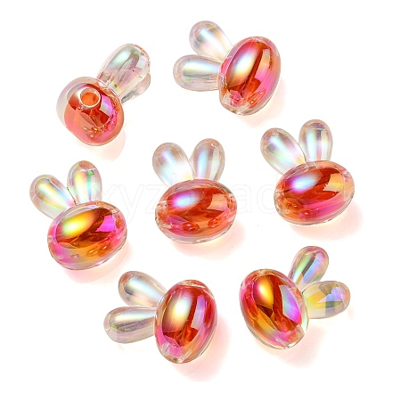 UV Plating Rainbow Iridescent Acrylic Beads X1-PACR-E001-05D-1