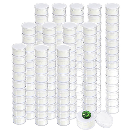 144Pcs Round Transparent Plastic Loose Diamond Packing Small Boxes Sets CON-WH0095-198B-1
