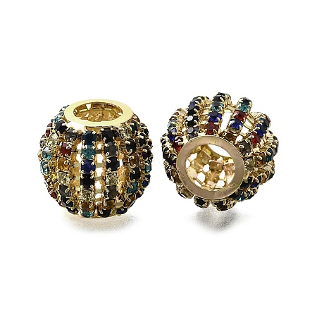 Rhinestone Brass Beads KK-D295-08G-01-1