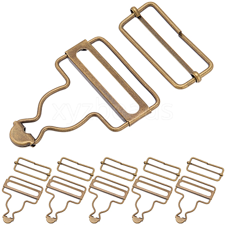 6Bags Adjustable Alloy Buckle FIND-CP0003-92C-1