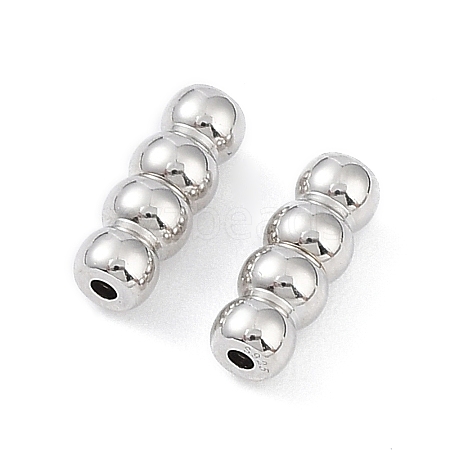 Anti-Tarnish Rhodium Plated 925 Sterling Silver Screw Clasps LS-STER-K173-04P-1