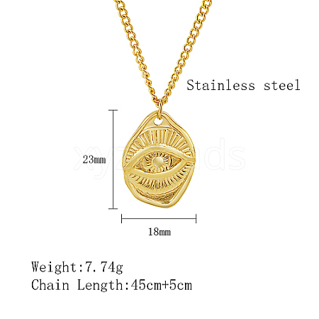 304 Stainless Steel Pendant Necklaces QZ6999-3-1