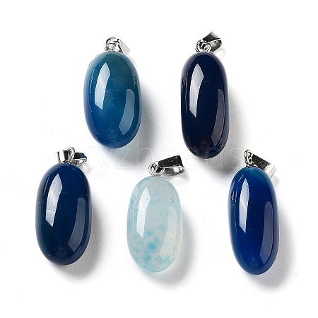 Natural Agate Dyed Pendants G-Q016-03A-1