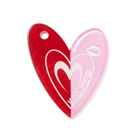 Valentine's Day Acrylic Pendants OACR-C002-04C-1