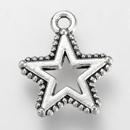 Tibetan Style Alloy Charms TIBE-S310-028AS-LF-1