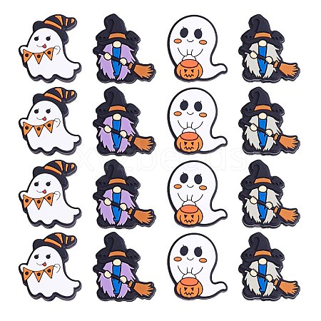 12Pcs 4 Style Halloween Silicone Beads JX753A-1