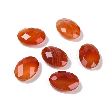 Natural Red Agate(Dyed & Heated) Cabochons G-O175-15C-01-1