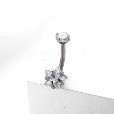 Clear Cubic Zirconia Belly Button Rings FS-WG81544-04-1