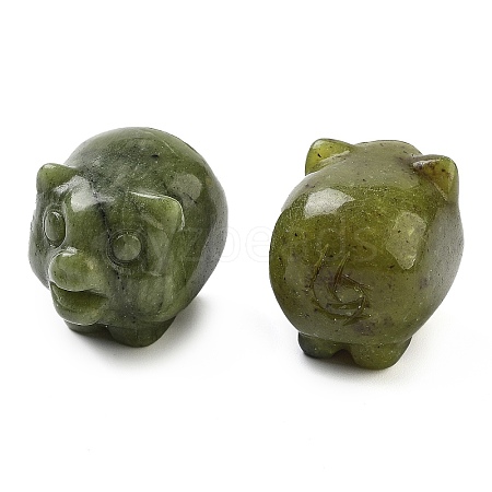 Natural Southern Jade Carved Figurines DJEW-L023-C07-1