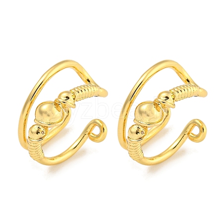 Brass Cuff Earrings EJEW-C104-110G-1