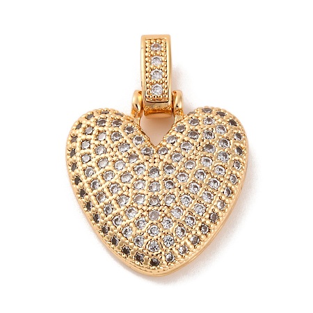 Brass Micro Pave Cubic Zirconia Pendants KK-C076-29V-G01-1