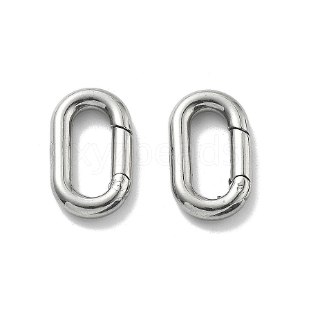 304 Stainless Steel Spring Gate Clasp Findings STAS-B082-05B-P-1