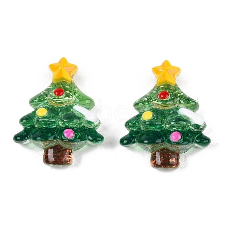 Christmas Theme Transparent Epoxy Resin Decoden Cabochons CRES-T025-01F-1