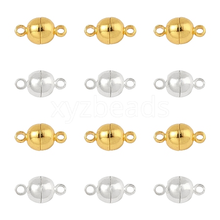 12 Sets 2 Colors Brass Magnetic Clasps KK-FS0001-55A-1