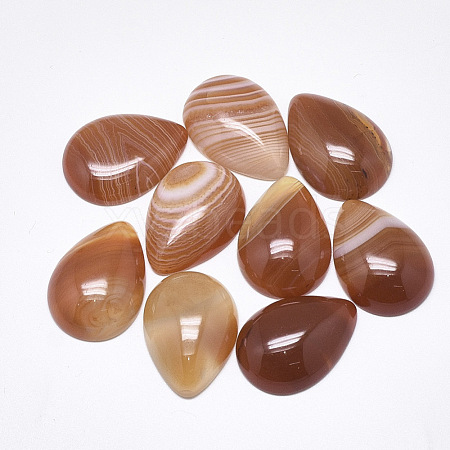 Natural Banded Agate/Striped Agate Cabochons G-T122-23G-1