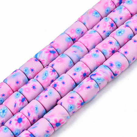 Handmade Polymer Clay Bead Strands CLAY-T020-10D-1