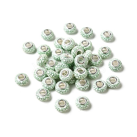 Opaque Resin European Beads RESI-C055-01J-1