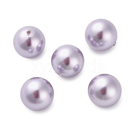 Baking Painted Pearlized Glass Pearl Round Beads HY-Q001-02C-03-1