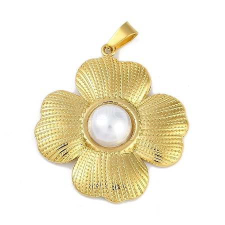 ABS Plastic Imitation Pearl Pendants STAS-H224-03G-1