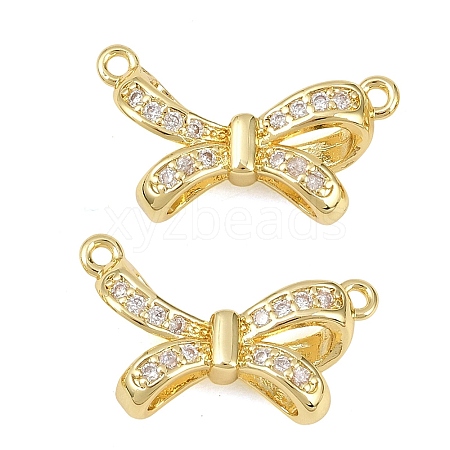 Brass Micro Pave Clear Cubic Zirconia Pendants KK-D109-01G-1