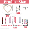 DIY Woven Net/Web with Feather Making Kits DIY-SP0005-44-2