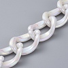 Handmade Acrylic Imitation Pearl Curb Chains AJEW-JB00521-2