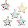 Sea Animal Alloy Enamel Pendants PW-WGE87A6-13-1