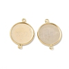 Flat Round Brass Connector Cabochon Settings KK-K414-13B-G-1