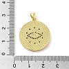 Real 18K Gold Plated Brass Clear Cubic Zirconia Pendants KK-A198-09G-02-3