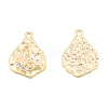 Brass Micro Pave Clear Cubic Zirconia Charms KK-N231-408-1
