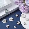 SUNNYCLUE 40Pcs 4 Size 304 Stainless Steel Brooch Cabochon Settings STAS-SC0007-63-4