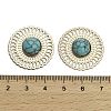 Brass Synthetic Turquoise Cabochons KK-Z088-07G-02-3