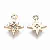 Brass Micro Pave Cubic Zirconia Charms X-KK-S348-498-NF-2